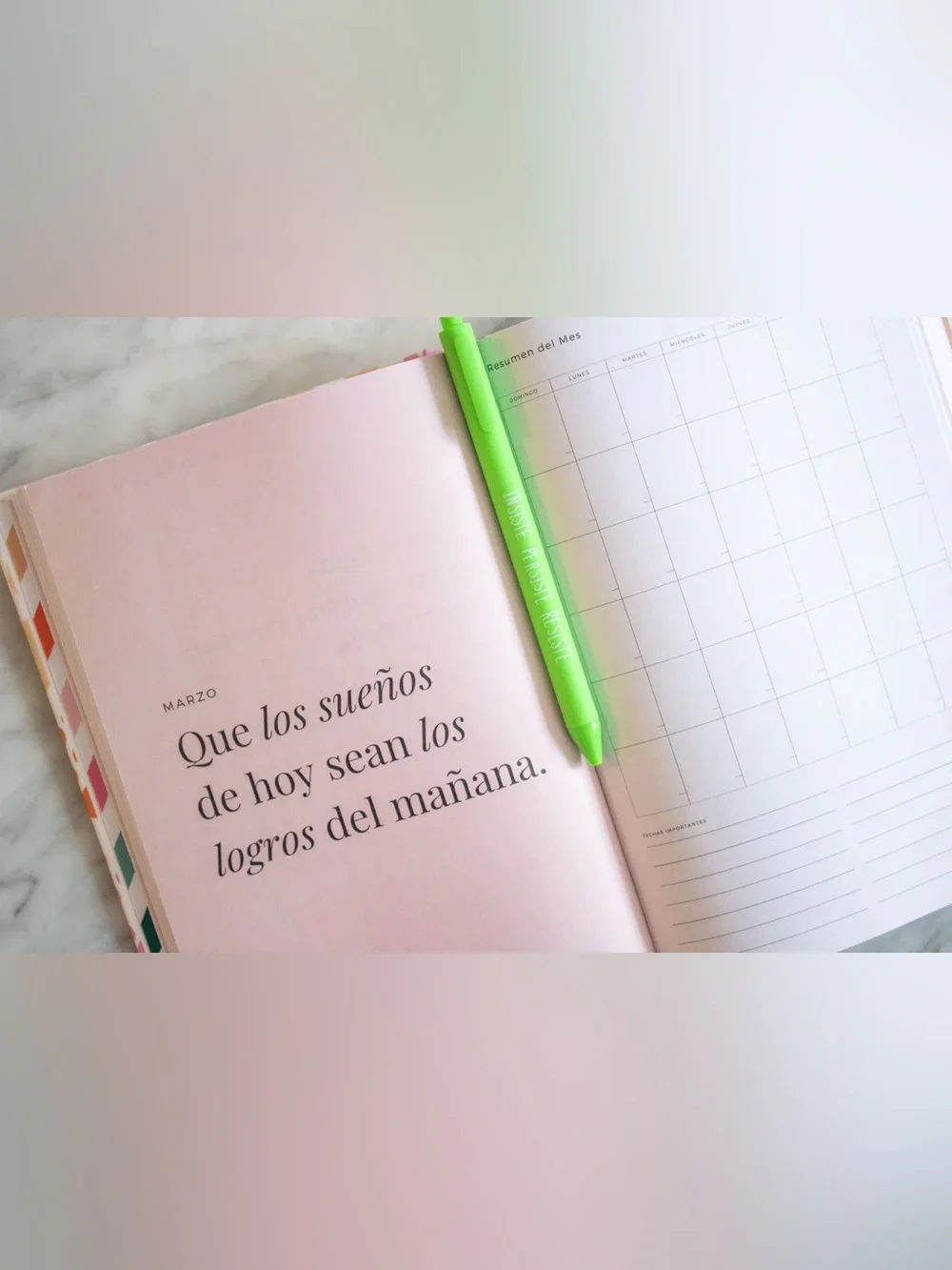 Bendecida Planner Multicolor Dot Pattern